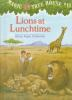 Book cover for "Lions at lunchtime".